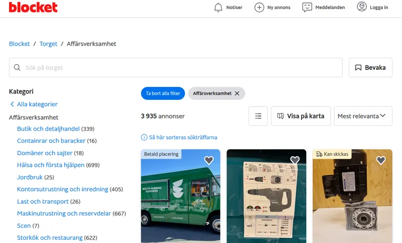 Andra sätt att hitta företag till salu