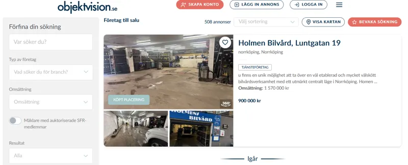 Objektvision, för företag där lokal och läge är centralt