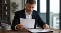 Svenska företagare på väg till möte i modernt kontorslandskap