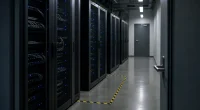 Serverhall med datorrackar som symboliserar AI-infrastruktur och beräkningskraft