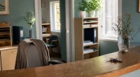 Tom reception på en mindre vård- eller omsorgsverksamhet
